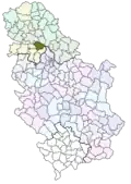 Localisation de la municipalité d'Inđija