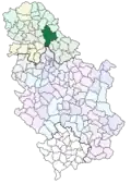 Localisation de la ville de Zrenjanin en Serbie