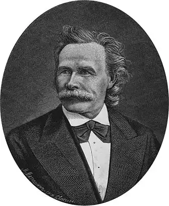 Portrait d'homme, moustachu.