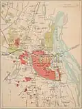 Carte d'Old Delhi en 1911.