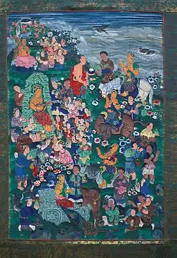 Scène de la vie du Bouddha