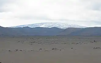 Vue du Trölladyngja enneigé.