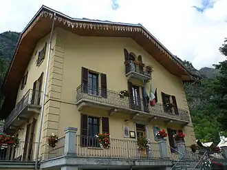 Le siège administratif de la communauté de montagne Walser - haute vallée du Lys.