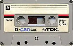 Cassette audio de 60&nbsp;min de la marque TDK.