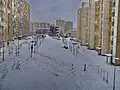 Rue de Berlin et de Bucarest en hiver