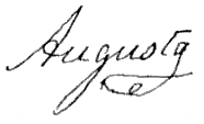 Signature de Augusta de Saxe-Weimar-Eisenach