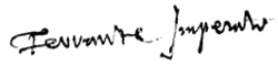 signature de Ferrante Imperato