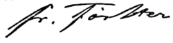 signature de Friedrich Christoph Förster