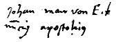 signature de Johannes Eck