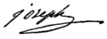 Signature de Joseph-Napoléon Ier