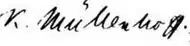 signature de Karl Viktor Müllenhoff