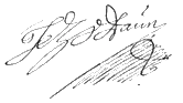 signature de Leopold Joseph von Daun