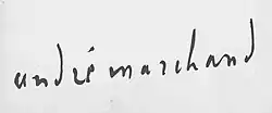 signature d'André Marchand