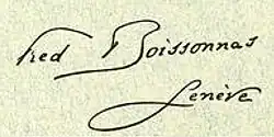 signature de Frédéric Boissonnas