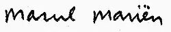 Signature de Marcel Mariën
