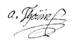 signature d'André Thouin