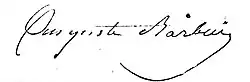 signature d'Auguste Barbier