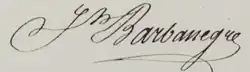 Signature de Joseph Barbanègre