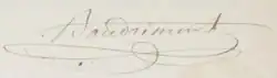 signature d'Alexandre-Édouard Baudrimont