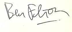Signature de Ben Elton