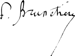 signature de Ferdinand Brunetière