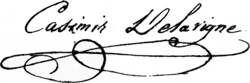 signature de Casimir Delavigne