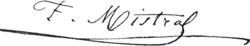 signature de Frédéric Mistral