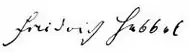 signature de Friedrich Hebbel