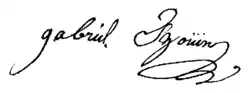 signature de Gabriel Thouin