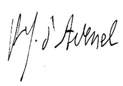 signature de Georges d'Avenel