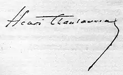 signature de Henri Chantavoine