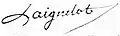 Signature de Joseph François Laignelot