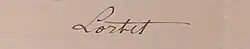 signature de Louis Charles Émile Lortet
