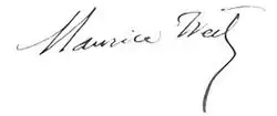 Signature de Maurice Weil