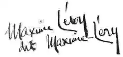signature de Maxime Léry