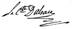 Signature de Pierre-Simon d'Alsace de Hénin-Liétard