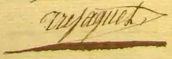 signature de Pierre Marie Jérôme Trésaguet