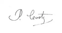 signature de Pierre Coste (prêtre)