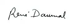 signature de René Daumal