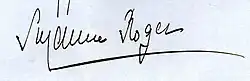 signature de Suzanne Roger