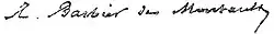 Signature de Xavier Barbier de Montault