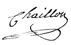 signature d'Étienne Chaillon