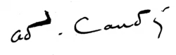 signature d'Adolphe Candé