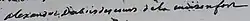 signature d'Alexandre Dubois-Descours