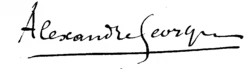 signature d'Alexandre Georges