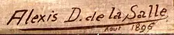 signature d'Alexis Douce de la Salle