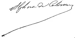 signature d'Alphonse de Calonne