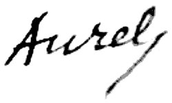 signature d'Aurel (écrivain)
