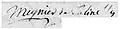 Signature de Étienne-David Meynier de Salinelles