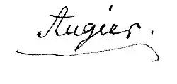 signature d'Étienne-Jean Augier